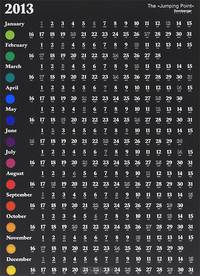Календарь 2013 Прыгающая точка, черный 76085