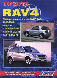 Toyota RAV 4. Праворульные модели 2WD & 4WD 2000-2005 гг. выпуска с двигателями 1AZ-FSE (2,0 л D-4), 12Z-FE (1,8 л). Устройство, техническое обслуживание и ремонт