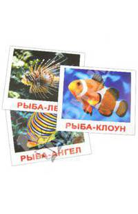 Комплект карточек "Обитатели воды" (16,5х19,5 см)