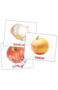 Комплект карточек мини на английском языке "Fruit and vegetables" 8х10 см