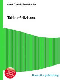 Table of divisors