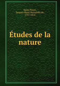 Etudes de la nature