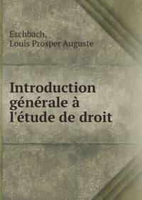 Introduction g?n?rale ? l'?tude de droit