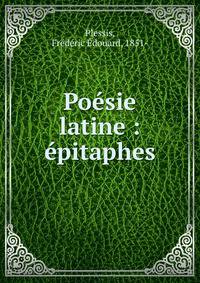 Po?sie latine : ?pitaphes
