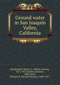 Ground water in San Joaquin Valley, California