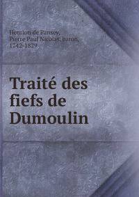 Traite des fiefs de Dumoulin