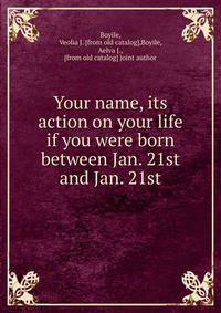Your name, its action on your life if you were born between Jan. 21st and Jan. 21st