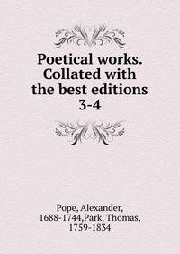 Poetical works. Collated with the best editions. 3-4