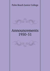 Announcements. 1950-51