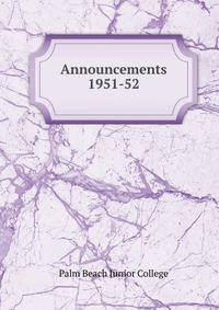 Announcements. 1951-52