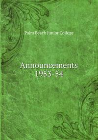 Announcements. 1953-54