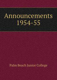 Announcements. 1954-55