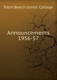 Announcements. 1956-57