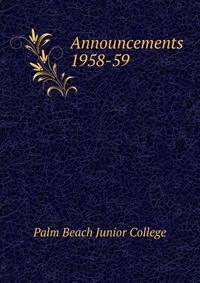 Announcements. 1958-59
