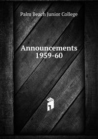 Announcements. 1959-60