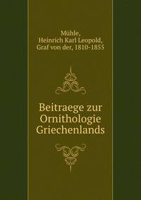 Beitraege zur Ornithologie Griechenlands