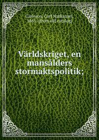 V?rldskriget, en mans?lders stormaktspolitik;