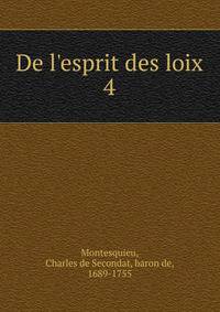 De l'esprit des loix