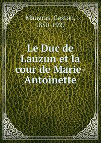 Le Duc de Lauzun et la cour de Marie-Antoinette