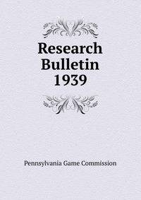 Research Bulletin. 1939