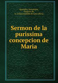 Sermon de la purissima concepcion de Maria