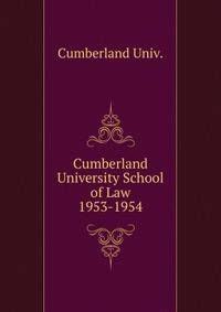 Cumberland University School of Law. 1953-1954