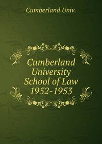 Cumberland University School of Law. 1952-1953