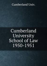 Cumberland University School of Law. 1950-1951