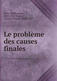 Le probleme des causes finales