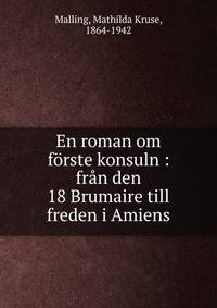 En roman om f?rste konsuln : fr?n den 18 Brumaire till freden i Amiens