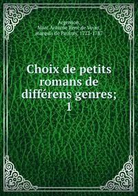 Choix de petits romans de diffrens genres;. 1