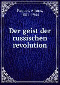 Der geist der russischen revolution