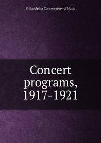 Concert programs, 1917-1921