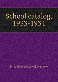 School catalog, 1933-1934