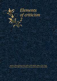 Elements of criticism. 2