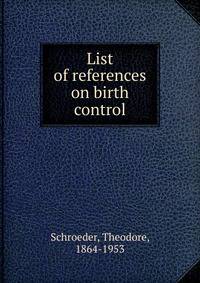 List of references on birth control