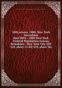 10th census, 1880, New York microform. Reel 0892 - 1880 New York Federal Population Census Schedules - New York City (ED 518, sheet 11-ED 539, sheet 36)