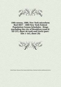 10th census, 1880, New York microform. Reel 0857 - 1880 New York Federal Population Census Schedules - Kings (excluding the city of Brooklyn) (cont`d: ED 253, sheet 46-end) and Lewis (part: EDs 1-163, sheet 20)