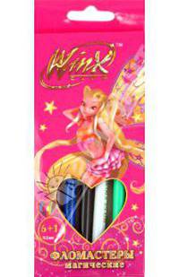 Фломастеры "Winx" 6+1 цветов (162-6+1K/WM)