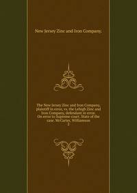 The New Jersey Zinc and Iron Company, plaintiff in error, vs. the Lehigh Zinc and Iron Company, defendant in error. On error to Supreme court. State of the case. McCarter, Williamson. 2