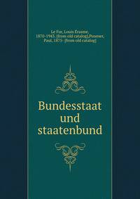 Bundesstaat und staatenbund