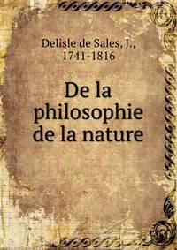 De la philosophie de la nature
