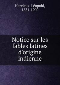 Notice sur les fables latines d'origine indienne