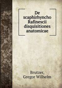 De scaphirhyncho Rafinescii disquisitiones anatomicae