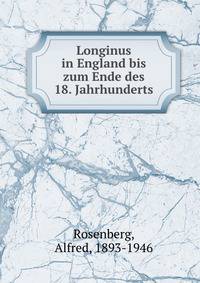 Longinus in England bis zum Ende des 18. Jahrhunderts