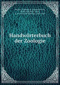 Handworterbuch der Zoologie