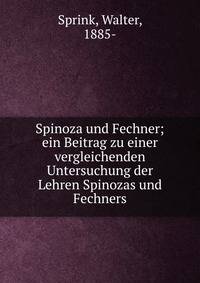 Spinoza und Fechner; ein Beitrag zu einer vergleichenden Untersuchung der Lehren Spinozas und Fechners