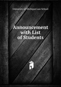 Announcement with List of Students
