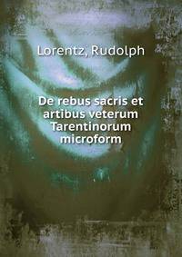 De rebus sacris et artibus veterum Tarentinorum microform