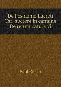 De Posidonio Lucreti Cari auctore in carmine De rerum natura vi